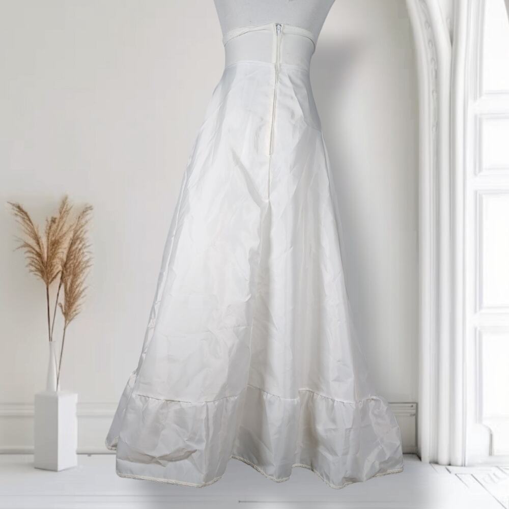 Vintage Gunne Sax Romantic Renaissance Bridal Wedding Dress Veil Petticoat Ivory - Picture 12 of 16